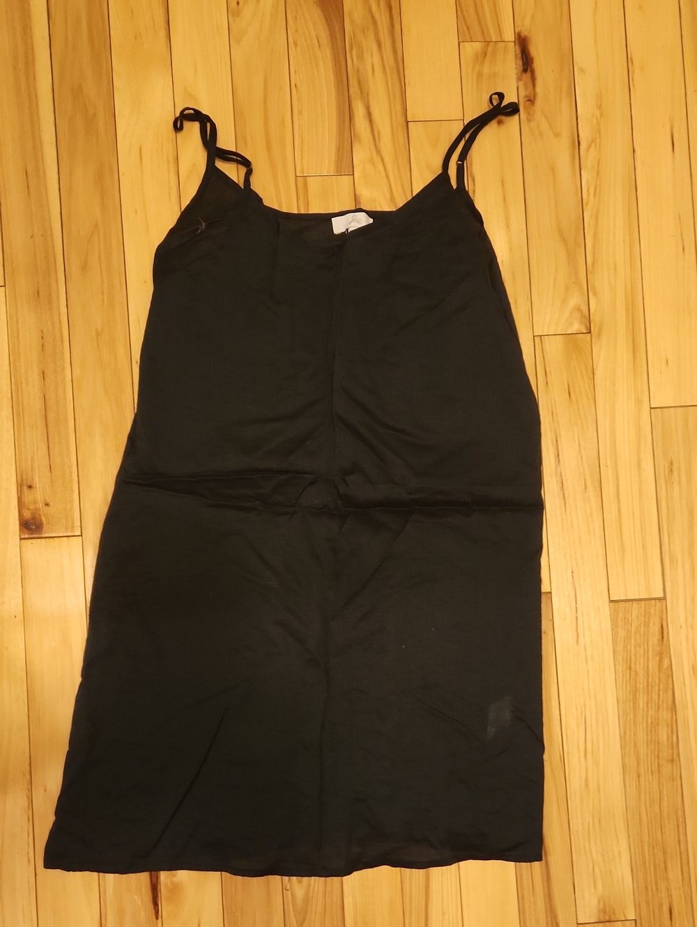 Joie Black Cotton Tunic Top with Spaghetti Straps
